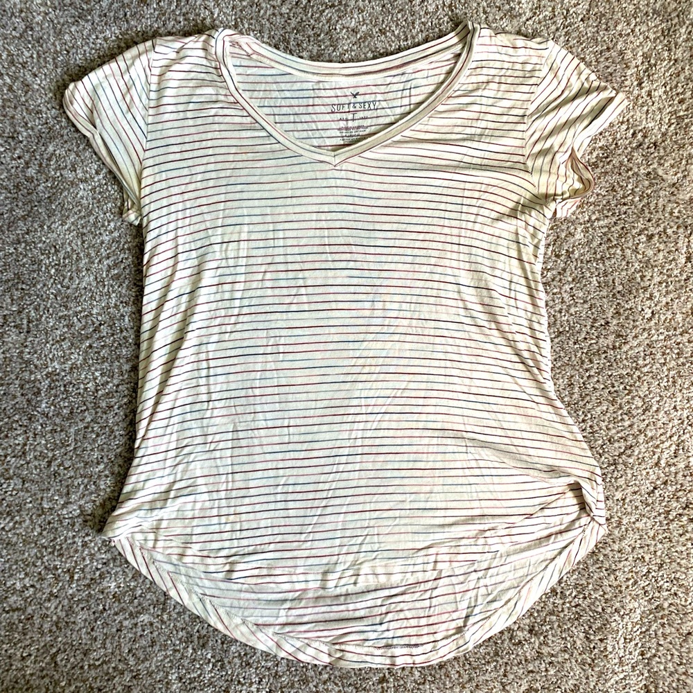Soft & Secy AEO Striped Shirt